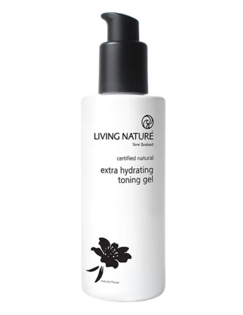 Living Nature’s certified natural Extra Hydrating Toning Gel is a creamy gel toner which works to repair dehydration and restore skin’s natural pH balance.  • Hydrates and restores your skins natural pH balance • Prevents excess oil production • Deeply nurtures and soothes skin • Suitable for normal to dry skin • Certified natural • Made in New Zealand