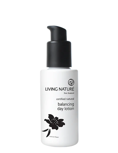 Living Nature’s certified natural Balancing Day Lotion is a lightweight moisturiser to hydrate and balance skins natural moisture content.  • Lightweight, fast absorbing formula • Soothes and nourishes without weighing skin down • Suitable for oily and combination skin • Certified natural • Made in New Zealand