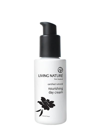 LIVING NATURE NOURISHING DAY CREAM 60ML Living Nature’s certified natural Nourishing Day Cream is a nutrient rich day cream to leave your skin soft, radiant and hydrated.  • Provides daily skin nourishment and protection against damaging free radicals • Leaves your skin soft, soothed and moisturised • Suitable for normal to dry skin • Certified natural • Made in New Zealand