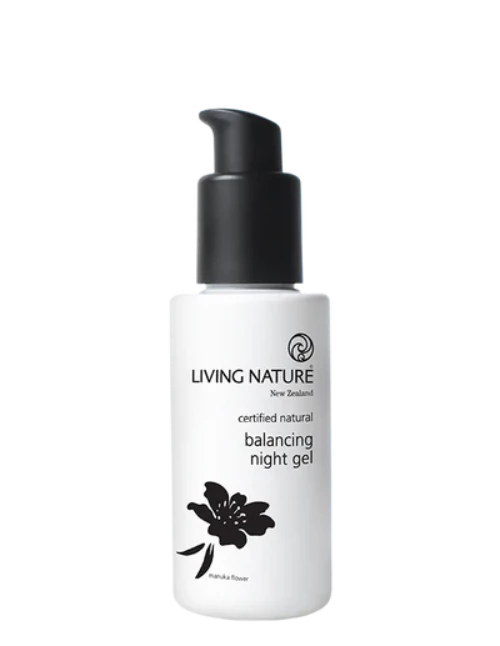 Living Nature’s certified natural Balancing Night Gel is a soothing, rejuvenating gel to balance the skin's natural oils and moisture content overnight. • The lightweight gel formula hydrates without weighing skin down • Suitable for oily and combination skin • Certified natural • Made in New Zealand