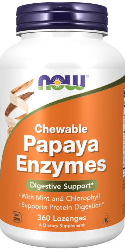 NOW Foods Papaya Enzyme 360 Lozenges 1st Stop, Marshall's Health Shop!  Digestive enzymes are essential to the body's absorption and full use of food.* The capacity of the body to make enzymes diminishes with age, and therefore the efficiency of digestion declines.* NOW® Papaya Enzyme Lozenges have a refreshing taste and support digestion when taken after meals.*