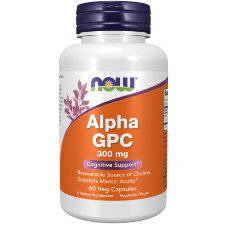 NOW Foods Alpha GPC 300mg 60 Veg Capsules 1st Stop, Marshall's Health Shop!  Alpha GPC is a natural physiological precursor to acetyl-choline, a neurotransmitter that is involved in memory and other cognitive functions.* Alpha GPC is more bioavailable than other forms of choline and is known to cross the blood brain barrier. 
