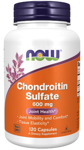 NOW Foods Chondroitin Sulphate 600mg 120 Capsules 1st Stop, Marshall's Health Shop!  Chondroitin sulfate is a glycosaminoglycan (GAG) naturally present in many body tissues, and is an especially important component of joint cartilage and synovial tissue.*