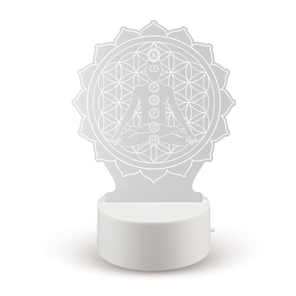 3D LED Night Lamp Meditation Chakra - MarshallsHealthShop
