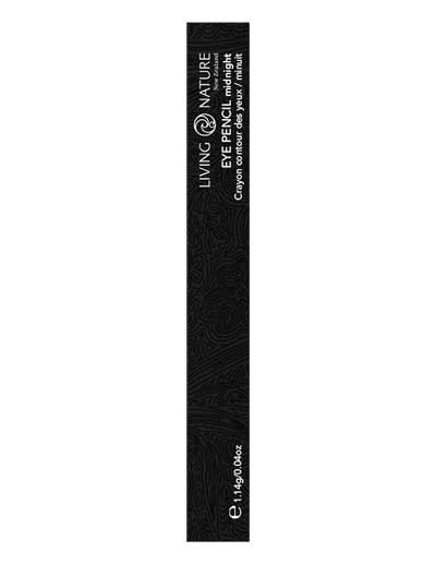 LIVING NATURE EYE PENCIL - MIDNIGHT Enhance and define eyes with Living Natures certified natural Midnight Eye Pencil, a deep black shade. The gentle natural formula is crafted with nourishing Carnauba Wax, Aloe Leaf Extract and Macadamia Seed Oil, and enhanced with antioxidant rich Vitamin E.