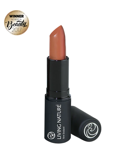 Feel the warmth with Living Nature’s certified natural Morning Sun lipstick, an earthy terracotta with a hint of pink and orange undertones. Formulated with the highest quality, all natural ingredients, Morning Sun hydrates and rejuvenates lips while providing long-lasting luscious colour. Presented in sleek black packaging, the nourishing waxes and premium pigments ensure smooth application for a gorgeous natural smile. 