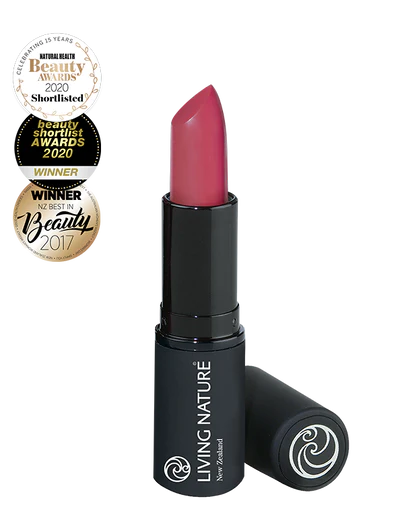 LIVING NATURE LIPSTICK - SUMMER RAIN A rich plum-rose colour with slightly cool undertones, Living Natures certified natural Summer Rain lipstick will make you want to smile all day long. Formulated with the highest quality, all natural ingredients, Summer Rain hydrates and rejuvenates lips while providing long-lasting luscious colour. 
