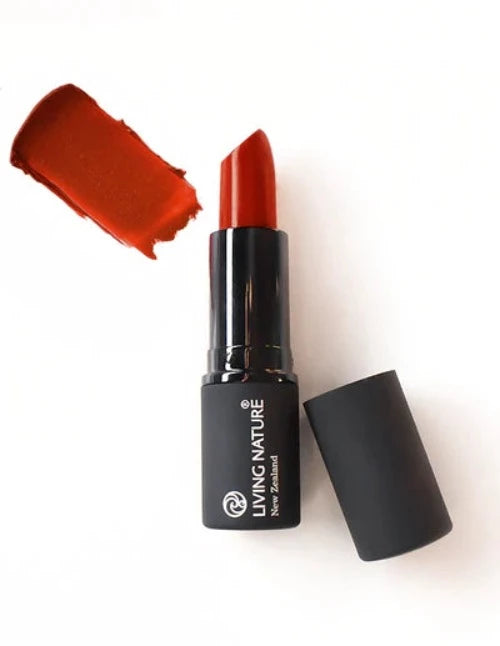 LIVING NATURE LIPSTICK - WILD FIRE Unleash your free spirit with Living Nature’s Wild Fire natural lipstick, a beautiful warm red with orange undertones. Offering a smooth semi-matte finish and vibrant colour in one creamy swipe, Wild Fire will inspire you to tackle your day with confidence.