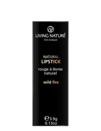 LIVING NATURE LIPSTICK - WILD FIRE Unleash your free spirit with Living Nature’s Wild Fire natural lipstick, a beautiful warm red with orange undertones. Offering a smooth semi-matte finish and vibrant colour in one creamy swipe, Wild Fire will inspire you to tackle your day with confidence.
