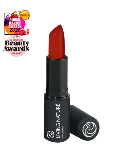 LIVING NATURE LIPSTICK - WILD FIRE Unleash your free spirit with Living Nature’s Wild Fire natural lipstick, a beautiful warm red with orange undertones. Offering a smooth semi-matte finish and vibrant colour in one creamy swipe, Wild Fire will inspire you to tackle your day with confidence.