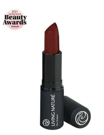 LIVING NATURE LIPSTICK - PURE PASSION Add a hint of drama with Living Nature’s Pure Passion natural lipstick, a deep crimson-red with cool undertones. With a smooth semi-matte finish, Pure Passion is bold and beautiful, designed for those who want to make a statement.