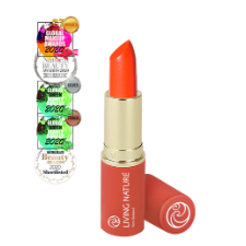 Living Nature's Electric Coral lipstick is a dazzling addition to their award winning lipstick range. A vibrant orange-red, Electric Coral applies like velvet and provides a subtle pearlescent shimmer. This premium quality natural lipstick has a creamy formulation with long lasting bold colour that flatters every skin tone and brightens all occasions.