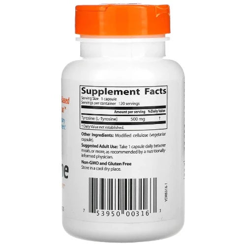 Doctor's Best Best L-Tyrosine, 500 mg, 120 Veggie Caps Tyrosine is a conditionally essential amino acid that is a precursor to the catecholamine transmitters dopamine, epinephrine, and norepinephrine. These are vital messengers for the brain and the body's other nerve networks.