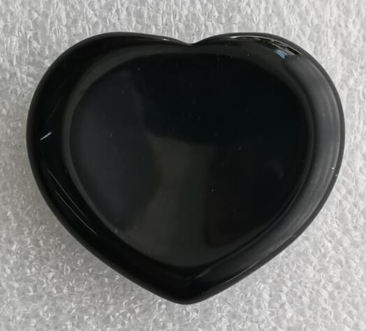 Obsidian Worry Stone Heart