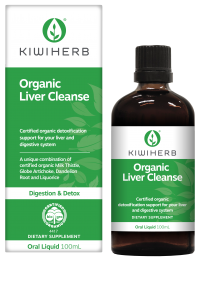 KIWIHERB Organic Liver Cleanse 50ml Kiwiherb Organic Liver Cleanse is a premium, certified organic formulation of  Milk Thistle, Globe Artichoke, Dandelion Root and Liquorice, designed to restore and protect the liver, and support the liver’s digestive and detoxification functions.