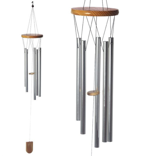 Wooden Wind Chime Metal Tubes 88cm