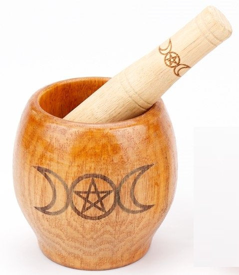 Witchwares Magic Pestle & Mortar Triple Goddess