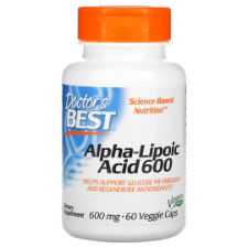 Doctor's Best Alpha-Lipoic Acid, 600 mg, 60 Veggie Caps Alpha-lipoic acid (ALA) plays an important role in the metabolism of glucose that produces cellular energy in the body. ALA is naturally occurring and functions as an antioxidant throughout the body that helps regenerate other antioxidants such as vitamin C, vitamin E, and glutathione.