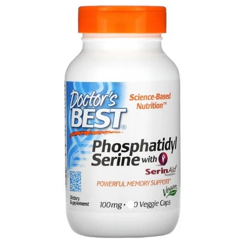 Doctor's Best PhosphatidylSerine (PS) contains SerinAid®, which provides a vital nutrient, PS, for the brain's nerve cells connections (synapses). PS helps facilitate the activity of neurotransmitters involved in learning, memory, and mood. PS supports overall cognitive function, focus and mental clarity. PS and other phospholipids are structural components of brain neurons that can help enhance cell-to-cell communication.