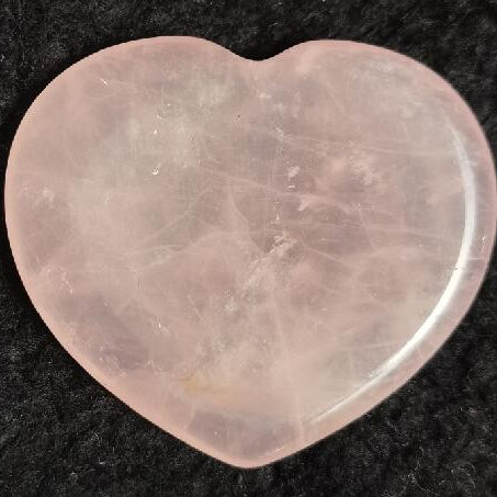 Worry Stone Rose Quartz Heart WH4