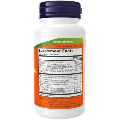 NOW Foods Adrenal Stress Support 90 Veg Capsules 1st Stop, Marshall's Health Shop!  Adrenal Stress Support is a botanical and nutritional blend formulated to support a healthy adrenal stress response.* The adrenal glands help the body respond and adjust to physical, mental, and emotional stressors through the production of cortisol