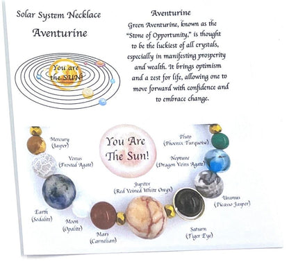 Solar System Necklace Aventurine