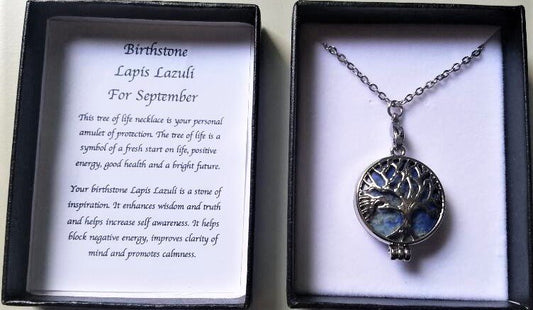 Lapis Lazuli Sepember Birthstone Necklace