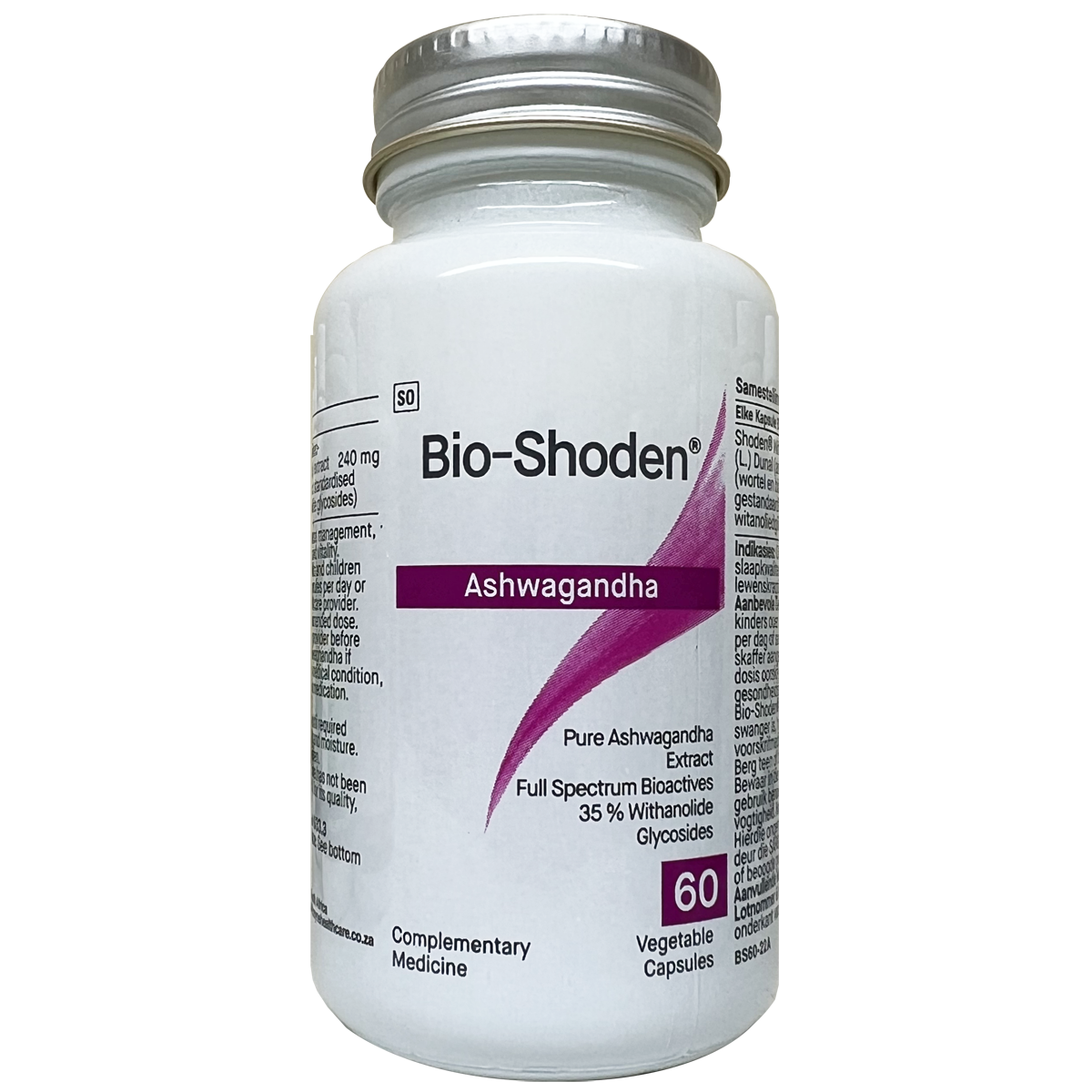 Bio-Shoden Ashwaganda 60 Veg Caps 1st Stop, Marshall's Health Shop!  What is Bio-Shoden Ashwaganda? Ashwaganda is a small scrub belonging to the Solanaceae family. It grows prolifically in dry regions of South Asia, Central Asia, and Africa, and is extensively used in Ayurvedic medicine, an ancient Indian system.