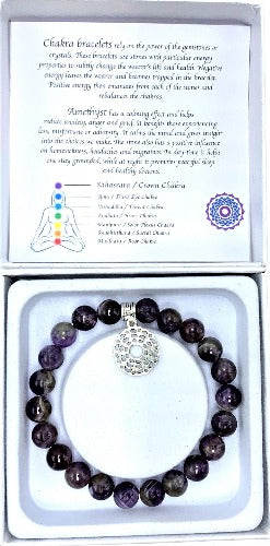 Amethyst Crown Chakra Bracelet Size approx. 7cm SKU: CKC1