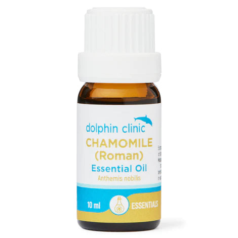 Dolphin Clinic CHAMOMILE PURE ESSENTIAL OIL 10ML Useful for:  A very versatile oil! Can be used undiluted on skin with caution.