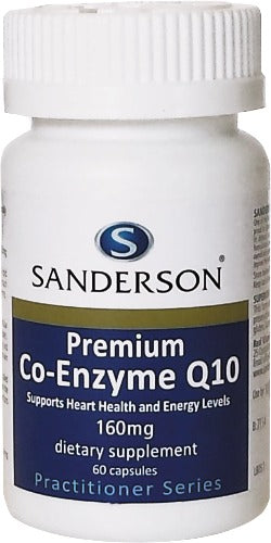 SANDERSON Premium Co-Enzyme Q10 160mg 60 Softgels Discovered in 1957, Co-Enzyme Q10 (CoQ10) is a naturally occurring compound in our bodies, resembling the antioxidant vitamin E in its action and potentially more powerful. Coenzyme Q10 is present in every cell of the body, predominantly in the mitochondria of each cell.