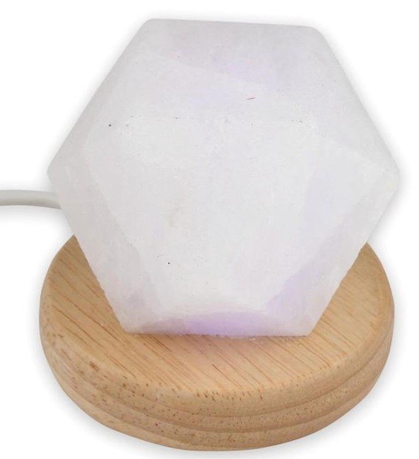 Salt Lamp USB Diamond 5cm White Mood Change Dimensions: Diameter of the base: 7cm approx. Height from the base: 6cm approx. SKU: DALW