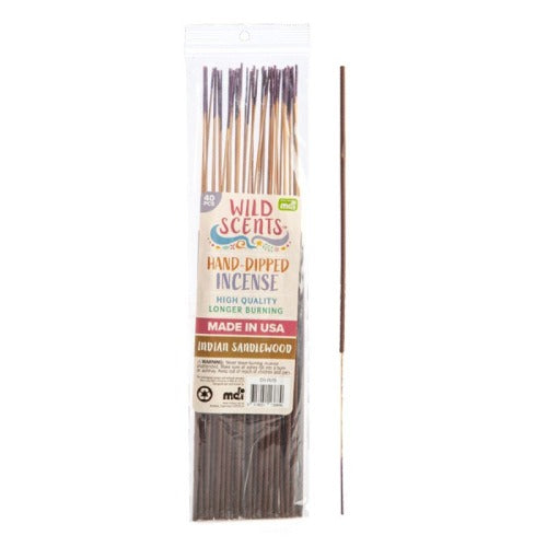 Wild Scents Indian Sandalwood Incense Sticks 40 pcs