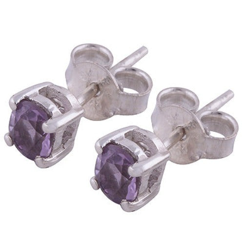 Coro Jewellery Stud Amethyst Sterling Silver SKU: EA530