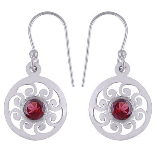 Coro Jewellery Garnet Facet Earring