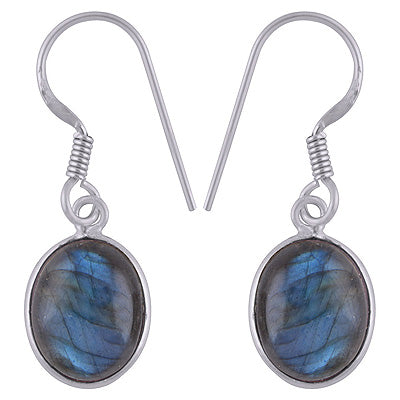 Coro Jewellery Labradorite on Hoop Sterling Silver SKU: ELAB513