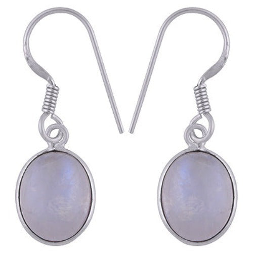Coro Jewellery Rainbow Moonstone on Hoop Sterling Silver SKU: EMS511