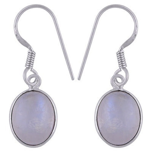 Coro Jewellery Rainbow Moonstone on Hoop Sterling Silver  SKU: EMS511