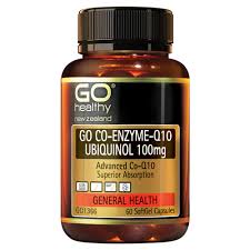 GO CO-ENZYME Q10 UBIQUINOL 100mg is a high potency Co-Enzyme Q10 supplement, supplied in the superior Ubiquinol form. Ubiquinol is easily assimilated as it is “pre-converted” and ready for immediate use allowing the body to utilize and uptake much higher levels of Co-Enzyme Q10. Co-Enzyme Q10 is one of the most important nutrients for the production of energy in our cells. 