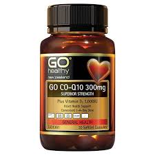 GO CO-Q10 300mg + VITAMIN D3 is a superior strength, heart health and energy formula, supplied in a convenient, easy to swallow 1-A-Day SoftGel capsule dose. Each capsule contains 300mg of Co-Enzyme Q10 plus 1,000U of Vitamin D3 for extra heart support.
