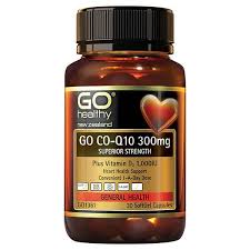 GO CO-Q10 300mg + VITAMIN D3 is a superior strength, heart health and energy formula, supplied in a convenient, easy to swallow 1-A-Day SoftGel capsule dose. Each capsule contains 300mg of Co-Enzyme Q10 plus 1,000U of Vitamin D3 for extra heart support. 