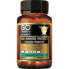 GO IMMUNE PROTECT HOWARU® PROBIOTIC is designed to be taken daily to support the immune systems natural defences. This product has been scientifically researched in both children and adults and is proven to support the body’s defences against common threats. 