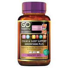 GO KIDS CALM & SLEEP SUPPORT MAGNESIUM PLUS is a great tasting strawberry-licious chewable tablet designed specifically for kids. GO Kids Calm & Sleep Support Magnesium Plus supports a good night sleep by promoting calm, relaxation and helping to switch off a busy mind. The combination of Magnesium, Zinc, Vitamins D and C, plus Chamomile also soothes muscle tension, helps support kids during growth spurts and boosts immunity.