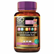 GO KIDS CALM & SLEEP SUPPORT MAGNESIUM PLUS is a great tasting strawberry-licious chewable tablet designed specifically for kids. GO Kids Calm & Sleep Support Magnesium Plus supports a good night sleep by promoting calm, relaxation and helping to switch off a busy mind. The combination of Magnesium, Zinc, Vitamins D and C, plus Chamomile also soothes muscle tension, helps support kids during growth spurts and boosts immunity. 