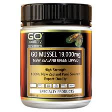 GO MUSSEL 19,000mg New Zealand Green Lipped contains only 100% pure New Zealand Green Lipped Mussel powder. It is well known to support joint and cartilage health as well as joint mobility. Naturally occurring marine lipids and Chondroitin make Mussel powder an excellent nutritional supplement of choice by many people around the world.