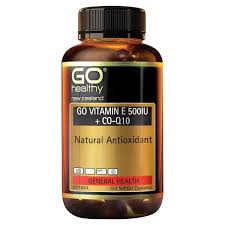 GO VITAMIN E 500IU + CO-Q10 is a potent antioxidant combination of natural Vitamin E and Co-Enzyme Q10 which supports healthy, energised skin, nails and hair. Toxins and pollutants such as alcohol, cigarette smoke, drugs as well as daily stress cause free radical damage which ages the body’s cells and skin. Vitamin E and Co-Enzyme Q10 support beauty from within by helping mop up free radicals to provide optimum cellular health.