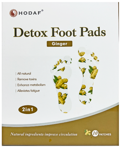 HODAF Detox Foot Patches - Ginger 10pk. HODAF ® NATURAL PADS FOR THE DETOXIFICATION OF YOUR BODY. An effective and natural method for the detoxification of your body, the improvement of your sleep quality and the reduction of stress