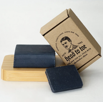 Salisbury Head To Toe 130g Absolutely Head To Toe! Suitable for hair, beard, body, face and shave bar. SLSA-free, vegan, cruelty-free, plastic-free, Palm oil free 130g SKU: HEAD2TOE