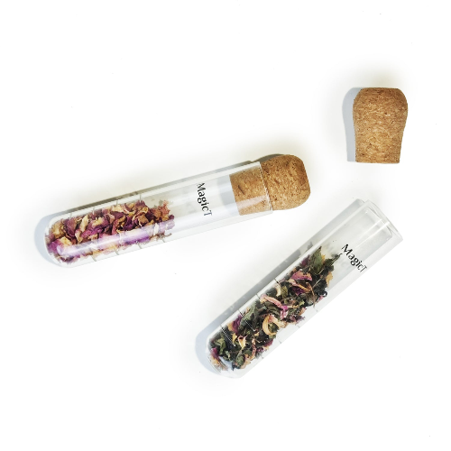 MagicT - Infuser Tube – Glass 1st Stop, Marshall's Health Shop!  MagicT Infuser Tube is an easy and sustainable way to make herbal infusions fast, easy and yet professionally.  It’s made out of borosilicate glass with food-grade and durable cork.  Put your favourite herbal infusion or tea inside into the tube and place tube into hot water.