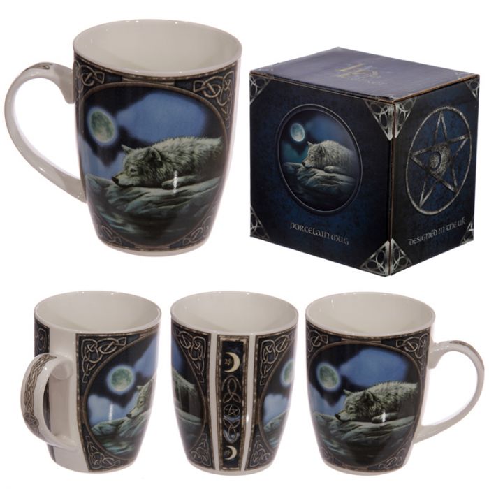 Lisa Parker Wolf Quiet Reflection Porcelain Mug